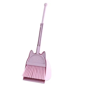 Durable Modern Household Plastic Broom Flagged Nylon Bristles Plastic Brush Head TPR Hanging Hole Dustpan for Floor