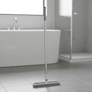Durable PVA Rubber Squeegee Broom with PP Long Handle for Bathroom Floor and Glass Cleaning