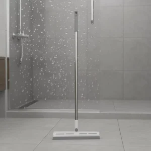 Durable PVA Rubber Squeegee Broom with Plastic PP Long Handle for Bathroom Floor and Glass Cleaning