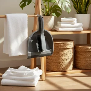 Durable Plastic Household Dustpan with PP Brush Portable Indoor Cleaning Hand held Set