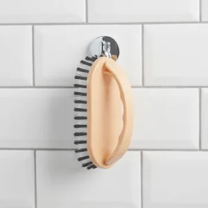 Durable Plastic Non-Slip Handle Clothes Brush for Household Laundry and Fabric Care