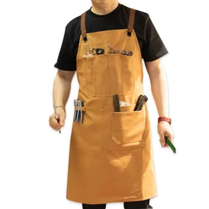 Durable Reusable Sleeveless Bib Apron Eco friendly Kitchen Use Cotton Fabric Sublimation Printed Custom Logo Option Adults