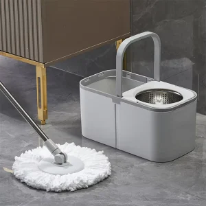 Durable Rotary Mop Bucket Set 360 Degree Rotate Double Drive Household Handfree Cleaning Equipment 2 Mopheads