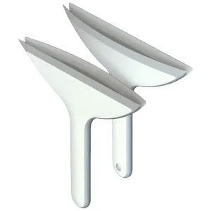 Durable Rubber Curved Shower Squeegee Duo 2 in 1 Straight Curved Blades Cleans Streaks