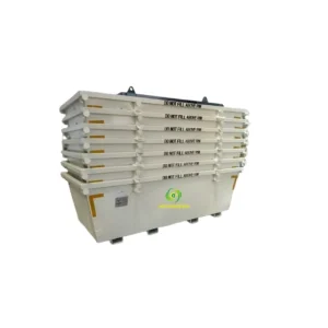 Durable Steel Skip Bin 3m3 Waste Container for Renovation Construction Debris Q345 Steel Heavy Duty Design