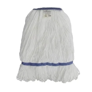 Durable Synthetic Yarn Looped End Mop with Metal Handle for Hospital School Kitchen Cleaning