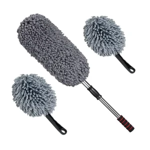 Durable Telescopic Car Wash Brush Extendable Long Handle Portable Microfiber Car Duster Cleaning Mop Brush