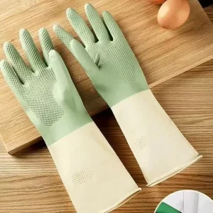 Durable Waterproof PVC Dishwashing Gloves Wear-Resistant Anti-Bee Kitchen Use