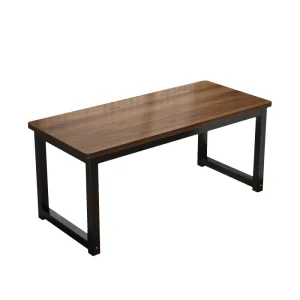Durable Wood Assembled Home Office Study Computer Desk with Spacious Desktop Storage & Space Saving Design for Dormitory Bedroom