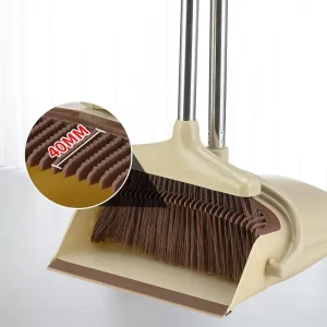Dust Pan and Broom and Dustpan Combo with Long Handle for Home Kitchen Room