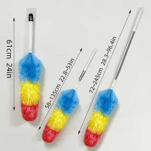 Dust removing Round Feather Duster Head 54cm PP Plastic Bristles Electrostatic Dust Absorbing Detachable Cleaning Tool Household