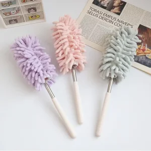 Duster for Household Use with Adjustable and Curved Electrostatic Precipitator for Cleaning and Hygiene