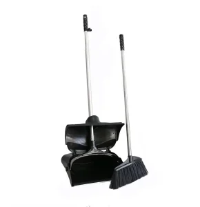 Dustpan Broom Combo Broom with Dustpan Lobby Dustpan and Broom Set with Plastic Brush Foldable