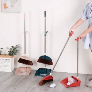 Dustpan Broom Combo Broom with Dustpan and Broom Set with Plastic Brush