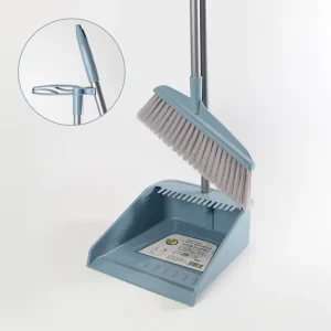 Dustpan With Comb Brush Broom House Stainless Steel Handle Broom Dustpan Set Combination Household