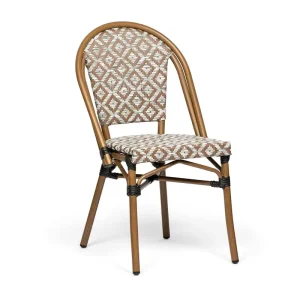 (E200779-T3) Textileine Fabric Dining Chair for Outdoor Garden or Restaurant