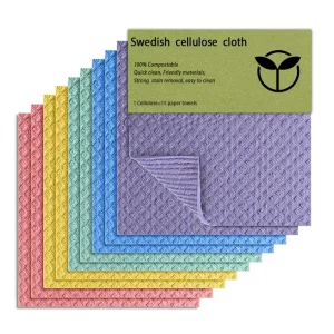 ECO Friendly Custom Reusable Biodegradable Cellulose Dish Wipes Swedish Dish Clothes Dishcloth Cleaning Cloths