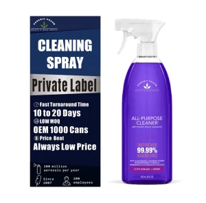 ECOCERT Plant Based All Purpose Cleaner Lime Sea Salt EPA Listed Sanitizer Streak Free on Stone Surfaces