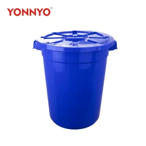 EN840 Certified 150 Liter Blue Round Plastic Water Buckets with Handle and Lid Indoor Outdoor Use