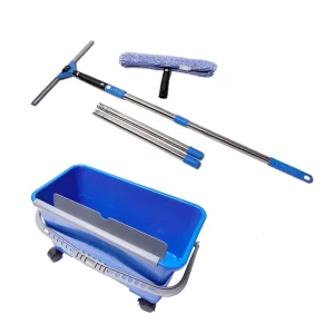 ESD 6 Gal Bucket with Swivel Squeegee Window Washer Cleaning Bucket Kit Telescopic Handle Window Cleaning Tools Set
