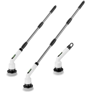 EU USA STOCK Multi Rechargeable Cordless Scrub Brush for Bathroom Shower Bathtub Glass Car 9 Brush Heads Electric Spin Scrubber