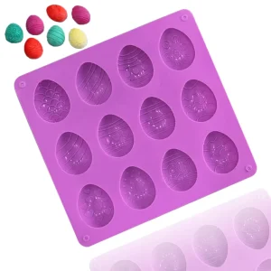 Easter Silicone Chocolate Mold 12-Hole Egg Shape