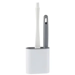 Easy Cleaning Folding Long Handle Soft Rubber Toilet Brush Wall mounted Silicone Toilet Brush Cleaning Brush for Small Corner