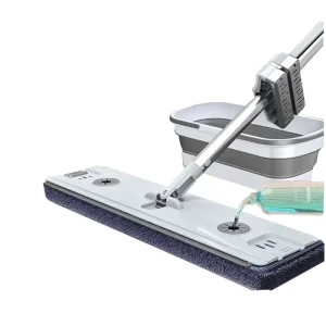 Easy Hand Free Flat Artifact Microfiber Mop Hands Free Mop Bucket Set Flat Mop