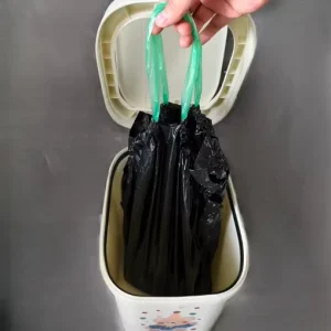 Easy Tie Drawstring Trash Bags for Quick Waste Disposal