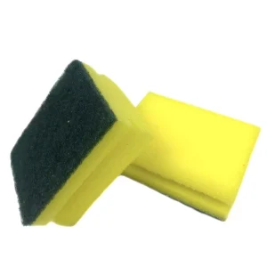 Easy To Dry Kitchen Cleaning Dishwashing Sponge Non scratch double layer Scouring Pads