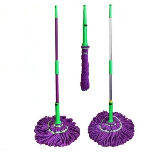 Easy Wringing Twist Mop with Long Handle Wet Mops for Floor Cleaning Commercial Household Self Wringing Twist Mops