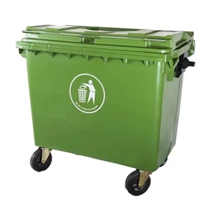 Eco 100L Outdoor Plastic Trash Can Custom Color Standing Structure Multi Purpose Waste Bin for Public Use
