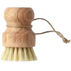 Eco Friendly 100% Biodegradable Round Short Sisal Coconut Palm Hand Sewn Sustainable Kitchen Cleaning Brush