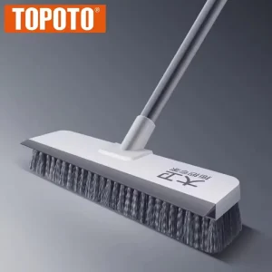 Eco-Friendly 105cm Long Handle Rotatable Broom Brush Scraper Stainless Steel Handle Nylon Bristles PP Silicone Cleaning