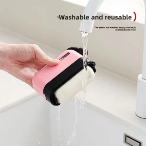 Eco-Friendly 2-in-1 Washable Lint Roller with Strong Adhesive Reusable Pet Hair Remover Brush for Clothes
