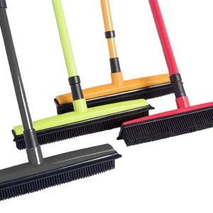 Eco Friendly 2 in 1 Washable Retractable Handle Rubber Pet Hair Remover Broom for Effective Dog and Cat Hair Removal