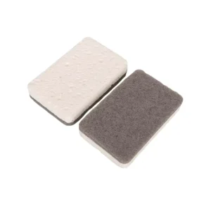 Eco Friendly 3 Pack Grey Coconut Fiber+Cellulose Sponge Double Layer Dish Scrubber for Tough Grease & Stains
