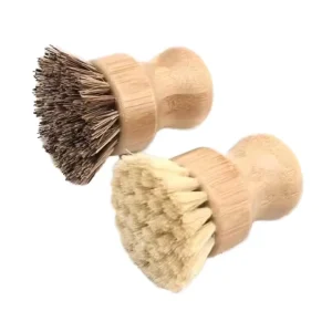 Eco Friendly Bamboo Handle Roller Style Cleaning Brush for Kitchen Use