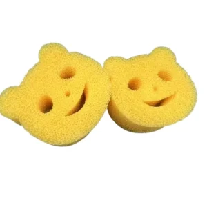 Eco Friendly Bear Shaped Softens Heats Har Temperature Sensitive Sponge & Scouring Pads
