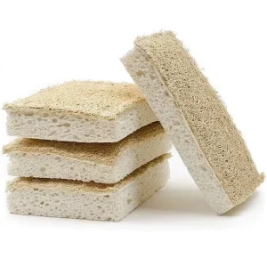 Eco Friendly Biodegradable Natural Loofah Reusable High Quality Kitchen Cleaning Sponge Dishwashing Scouring Pads Sponges