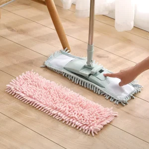 Eco Friendly Chenille Flat Mop Refill Durable Floor Cleaning Dust Mop Refill