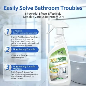 Eco-Friendly Descaling Cleaning Spray for Toilets and Bathtubs