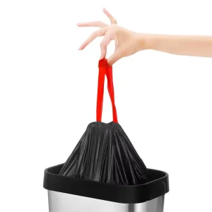 Eco Friendly Drawstring Trash Garbage Bags Household Usage Roll Rubbish Refuse Waste Bin Liners Bags with Draw String