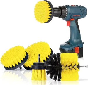 Eco Friendly Drill Home Cleaning Brush Attachments Set with Nylon Bristles Scrub Pads and Extendable Long Attachment