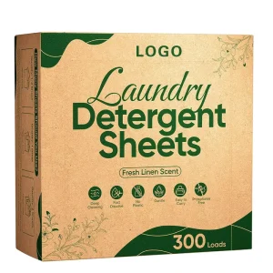 Eco-Friendly Fresh-Scent Laundry Detergent Strips, Plastic-Free Hypoallergenic Sheets