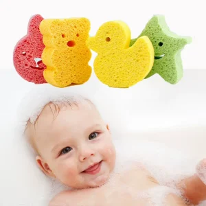 Eco Friendly Green Baby Bath Sponge Soft Foam Scrubber with Emery 8pcs bag