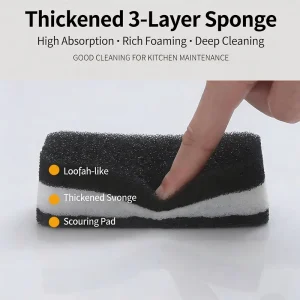 Eco Friendly Household Dish Sponge Double Face Scouring Sponge Heavy Duty Kitchen Cookware Cleaning Sponges