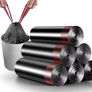 Eco Friendly Household Large Drawstring Trash Can Lined Heavy Duty Biodegradable Compostable Polypropylene Garbage Bags