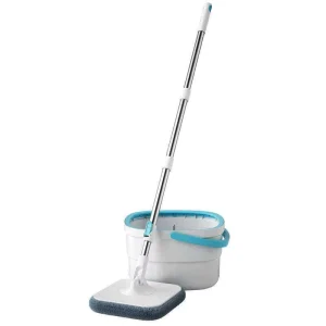 Eco Friendly Household Lazy Mop Cleaning Tool Hand Free Rotating Water Wash Microfiber Sewage Separation Mop Bucket