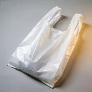Eco Friendly Household Trash Bags 55 Gallons Biodegradable PE PLA Hand Length Handle White 60cmx90cm